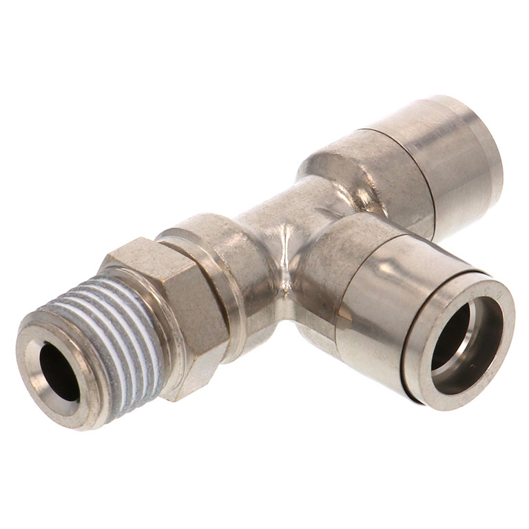 Alternative view of Đầu Nối Nhanh Khí Nén Dạng Chữ T Ren Ngoài Pisco KD8-02