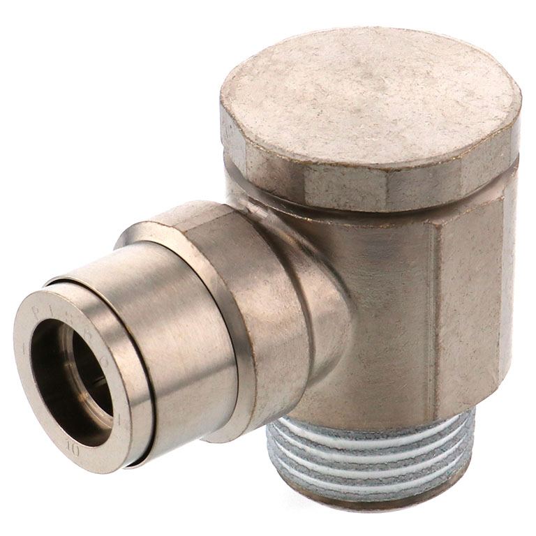 Alternative view of Đầu Nối Nhanh Khí Nén Cong 90° Đầu Lục Giác Trụ Ren Ngoài Pisco KH10-04-F