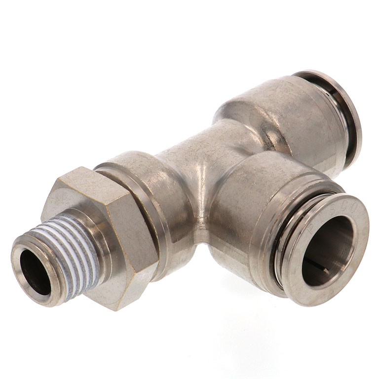 Alternative view of Đầu Nối Nhanh Khí Nén Dạng Chữ T Ren Ngoài Pisco KD12-02-1-F