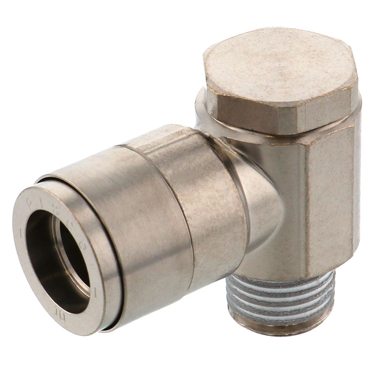 Alternative view of Đầu Nối Nhanh Khí Nén Cong 90° Đầu Lục Giác Trụ Ren Ngoài Pisco KH10-02-F