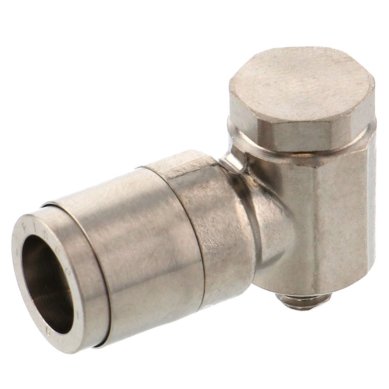 Alternative view of Đầu Nối Nhanh Khí Nén Cong 90° Đầu Lục Giác Trụ Ren Ngoài Pisco KH6-M5-F