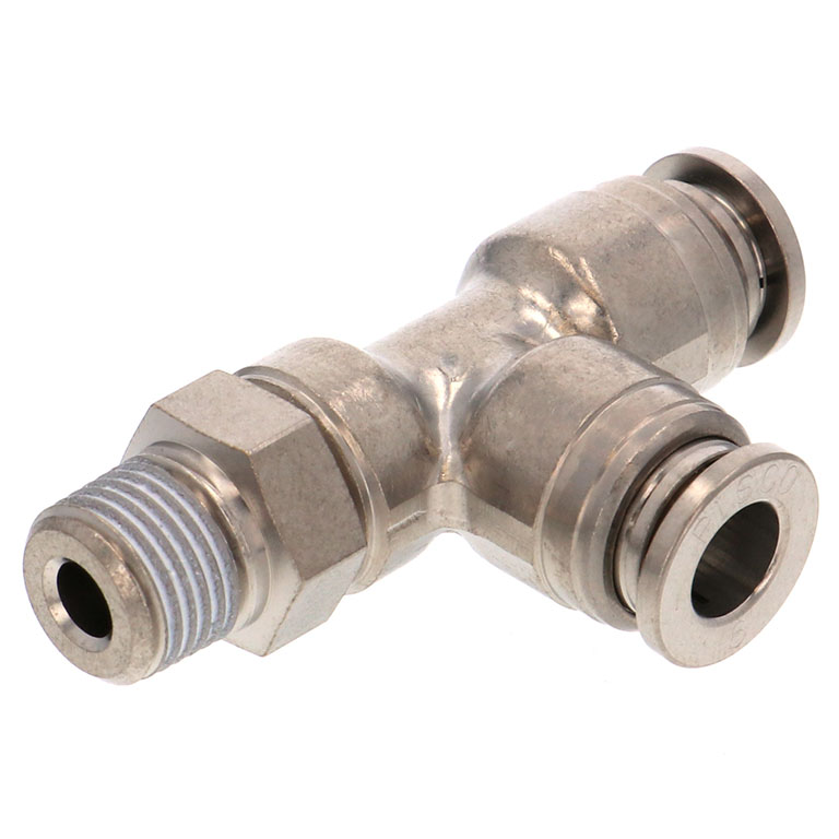 Alternative view of Đầu Nối Nhanh Khí Nén Dạng Chữ T Ren Ngoài Pisco KD6-01-1-F