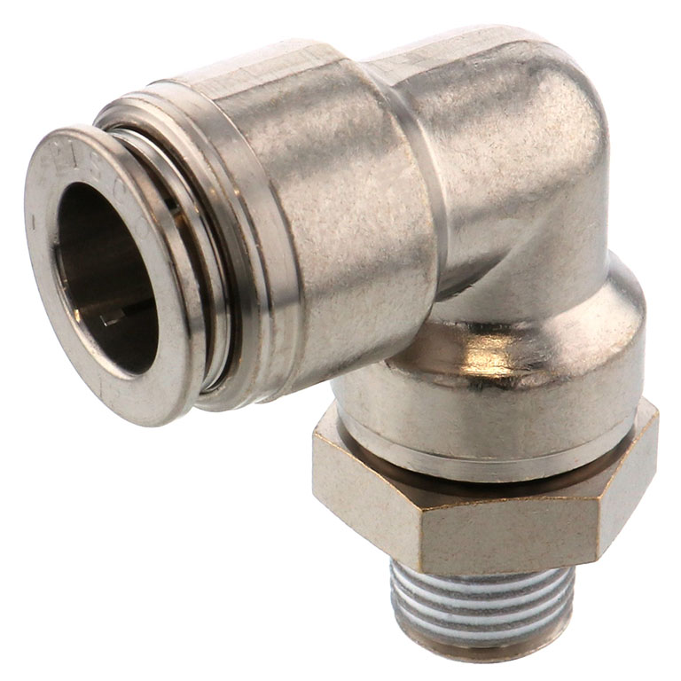 Alternative view of Đầu Nối Nhanh Khí Nén Dạng Cong 90° Ren Ngoài Pisco KL12-02-1