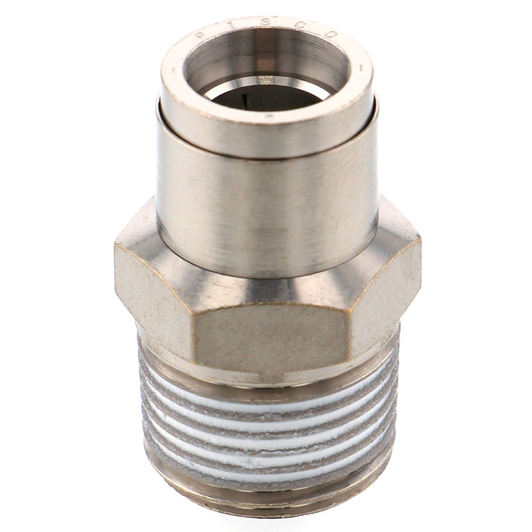 Đầu Nối Nhanh Khí Nén Thẳng Phi 8mm Ren Ngoài R3/8 Pisco KC8-03