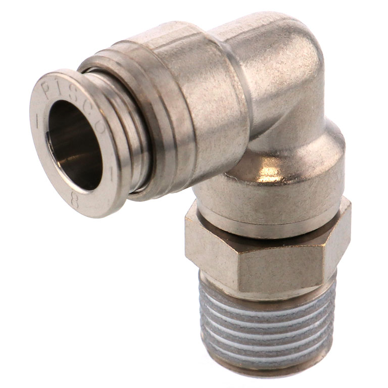 Alternative view of Đầu Nối Nhanh Khí Nén Dạng Cong 90° Ren Ngoài Pisco KL8-02-1-F