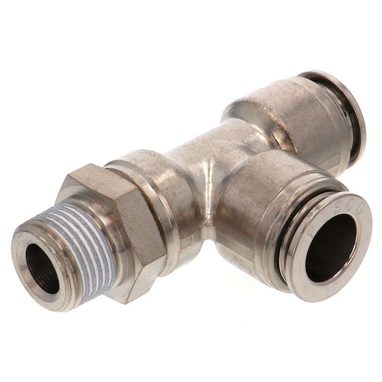 Alternative view of Đầu Nối Nhanh Khí Nén Dạng Chữ T Ren Ngoài Pisco KD12-03-1-F