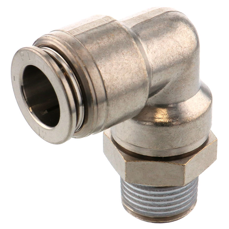 Alternative view of Đầu Nối Nhanh Khí Nén Dạng Cong 90° Ren Ngoài Pisco KL12-03-1-F