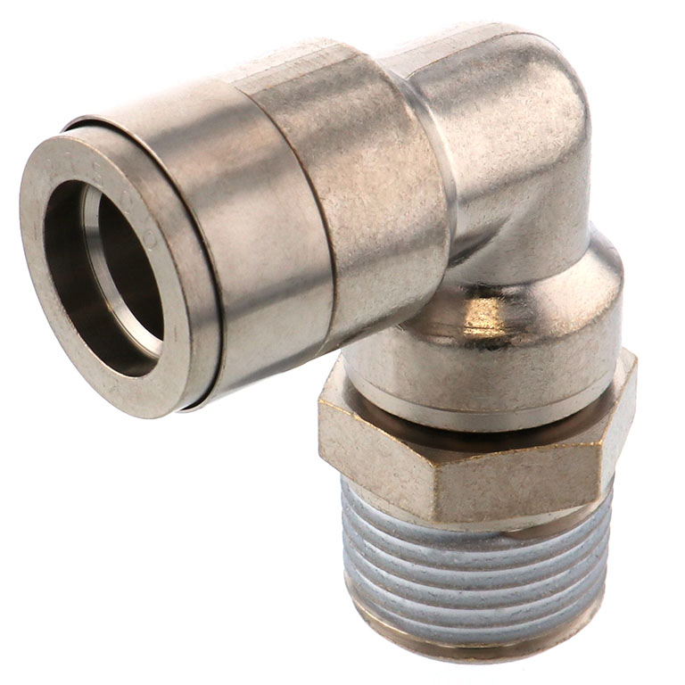 Alternative view of Đầu Nối Nhanh Khí Nén Dạng Cong 90° Ren Ngoài Pisco KL12-04-F