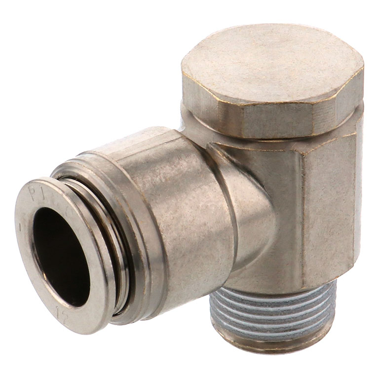 Alternative view of Đầu Nối Nhanh Khí Nén Cong 90° Đầu Lục Giác Trụ Ren Ngoài Pisco KH12-03-1-F