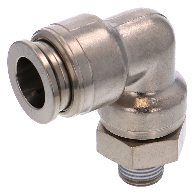 Alternative view of Đầu Nối Nhanh Khí Nén Dạng Cong 90° Ren Ngoài Pisco KL10-01-1