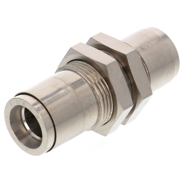 Alternative view of Đầu Nối Nhanh Khí Nén Dạng Thẳng Ren Ngoài Lắp Kẹp Vách Pisco KM8