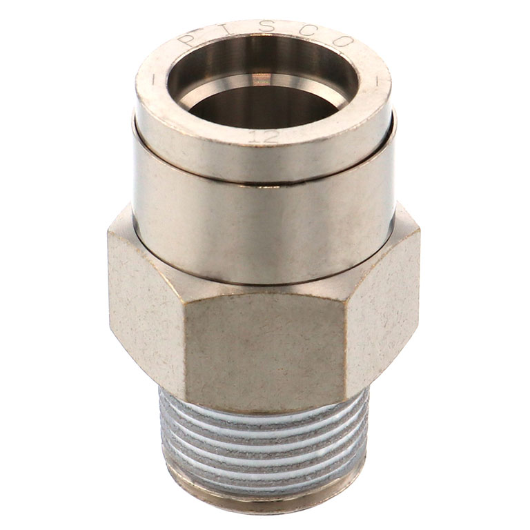Đầu Nối Nhanh Khí Nén Thẳng Phi 12mm Ren Ngoài R3/8 Pisco KC12-03