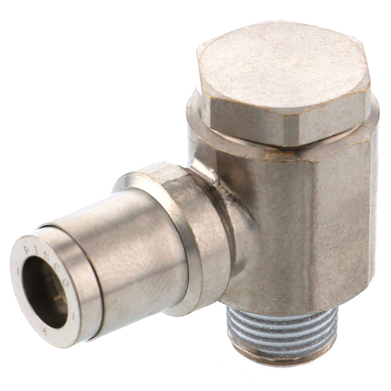 Alternative view of Đầu Nối Nhanh Khí Nén Cong 90° Đầu Lục Giác Trụ Ren Ngoài Pisco KH4-01-F