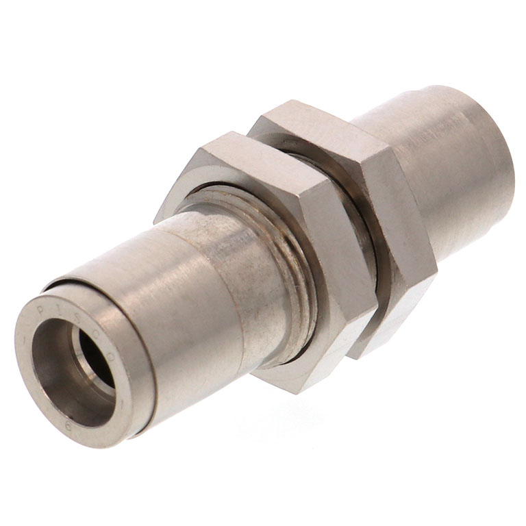 Alternative view of Đầu Nối Nhanh Khí Nén Dạng Thẳng Ren Ngoài Lắp Kẹp Vách Pisco KM6