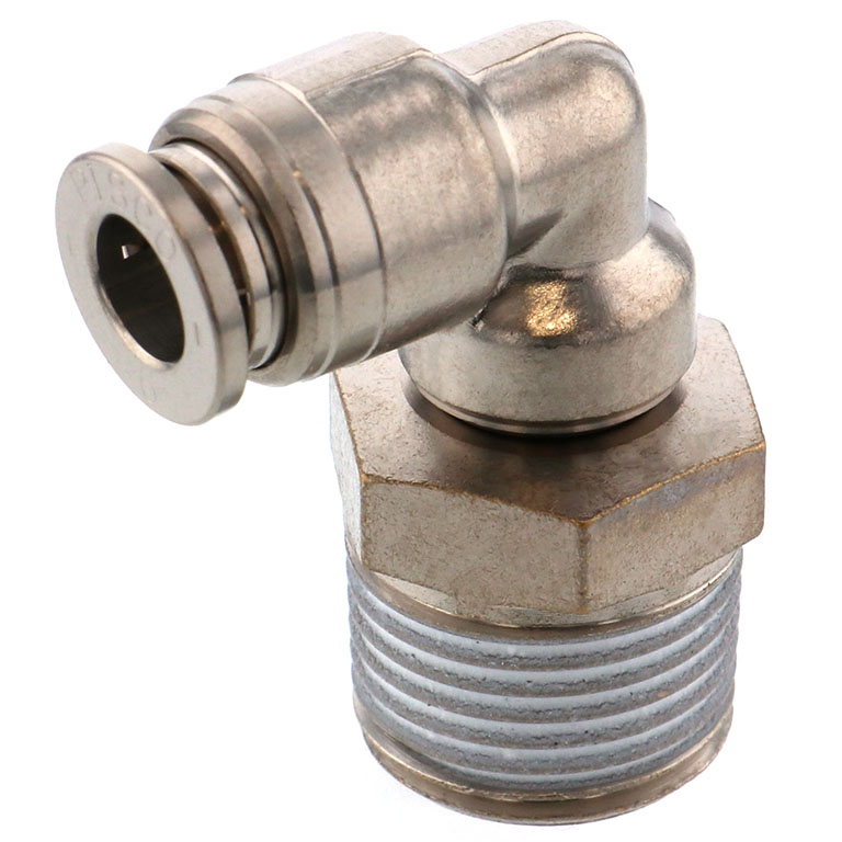 Alternative view of Đầu Nối Nhanh Khí Nén Dạng Cong 90° Ren Ngoài Pisco KL6-03-1