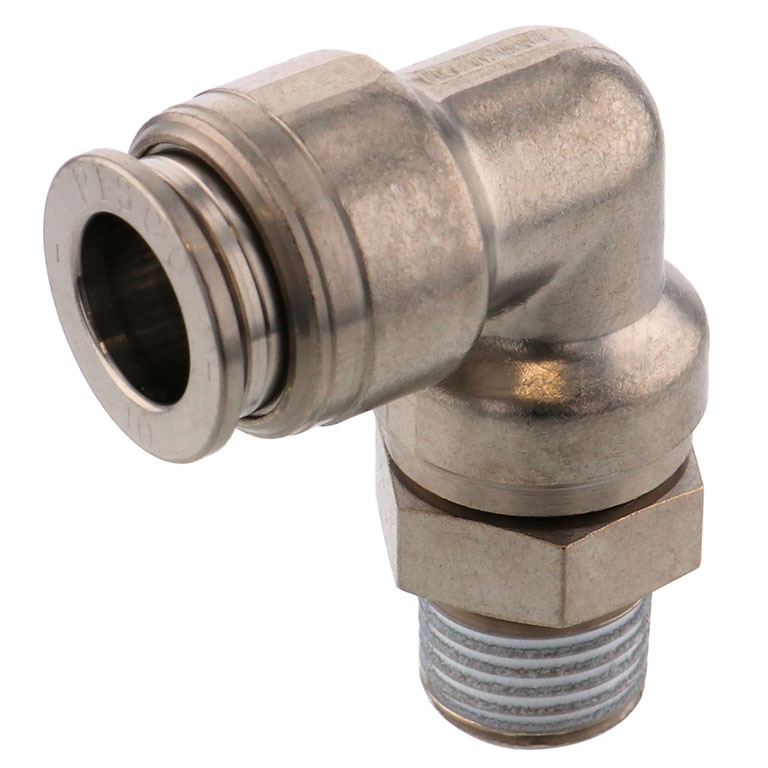 Alternative view of Đầu Nối Nhanh Khí Nén Dạng Cong 90° Ren Ngoài Pisco KL10-02-1