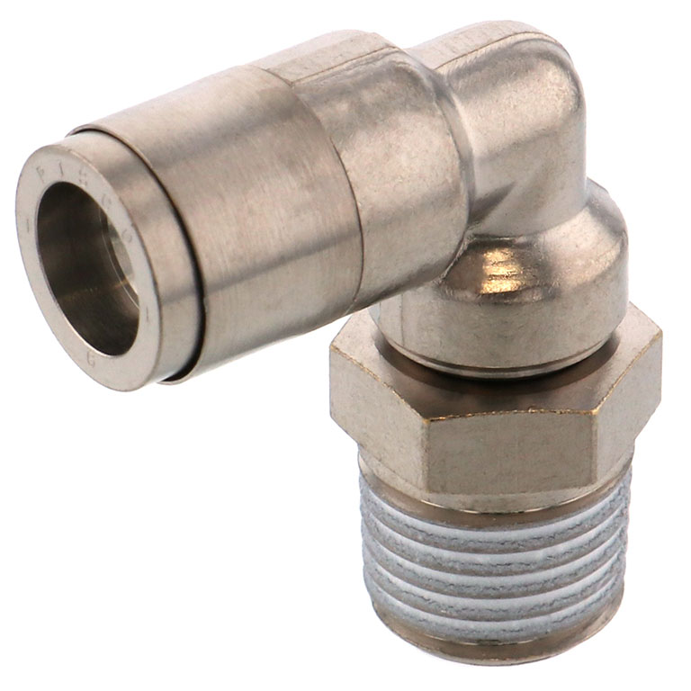 Alternative view of Đầu Nối Nhanh Khí Nén Dạng Cong 90° Ren Ngoài Pisco KL6-02-F