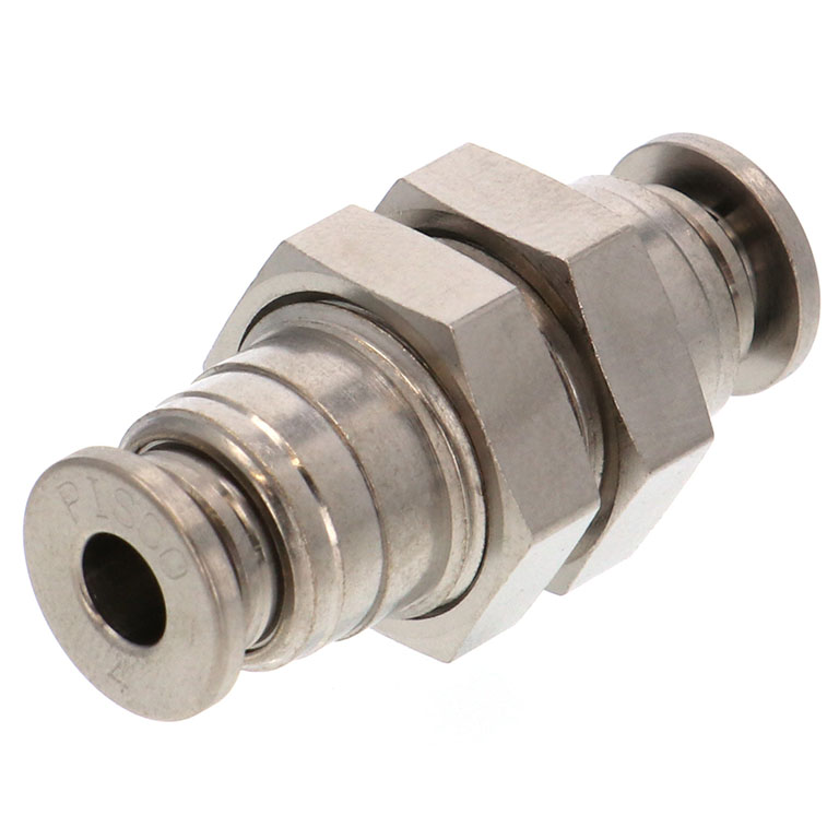 Alternative view of Đầu Nối Nhanh Khí Nén Dạng Thẳng Ren Ngoài Lắp Kẹp Vách Pisco KM4-1-F