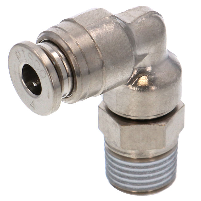 Alternative view of Đầu Nối Nhanh Khí Nén Dạng Cong 90° Ren Ngoài Pisco KL4-01-1