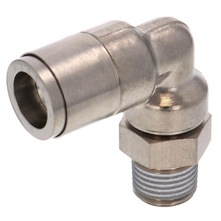 Alternative view of Đầu Nối Nhanh Khí Nén Dạng Cong 90° Ren Ngoài Pisco KL6-01-F