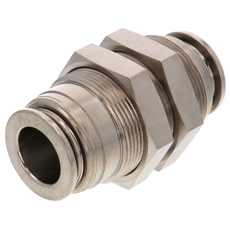 Alternative view of Đầu Nối Nhanh Khí Nén Dạng Thẳng Ren Ngoài Lắp Kẹp Vách Pisco KM12-1-F