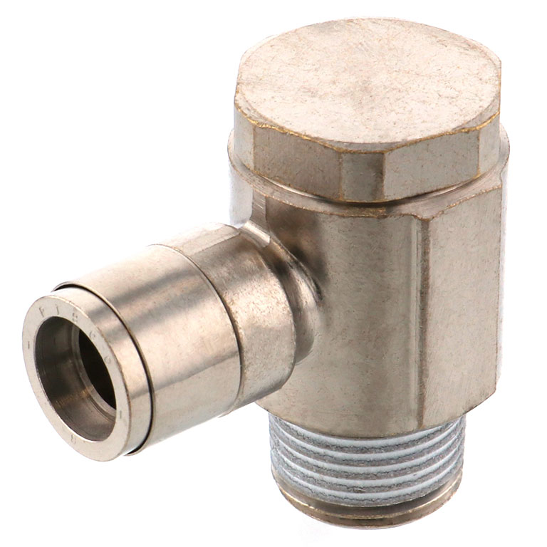 Alternative view of Đầu Nối Nhanh Khí Nén Cong 90° Đầu Lục Giác Trụ Ren Ngoài Pisco KH8-03