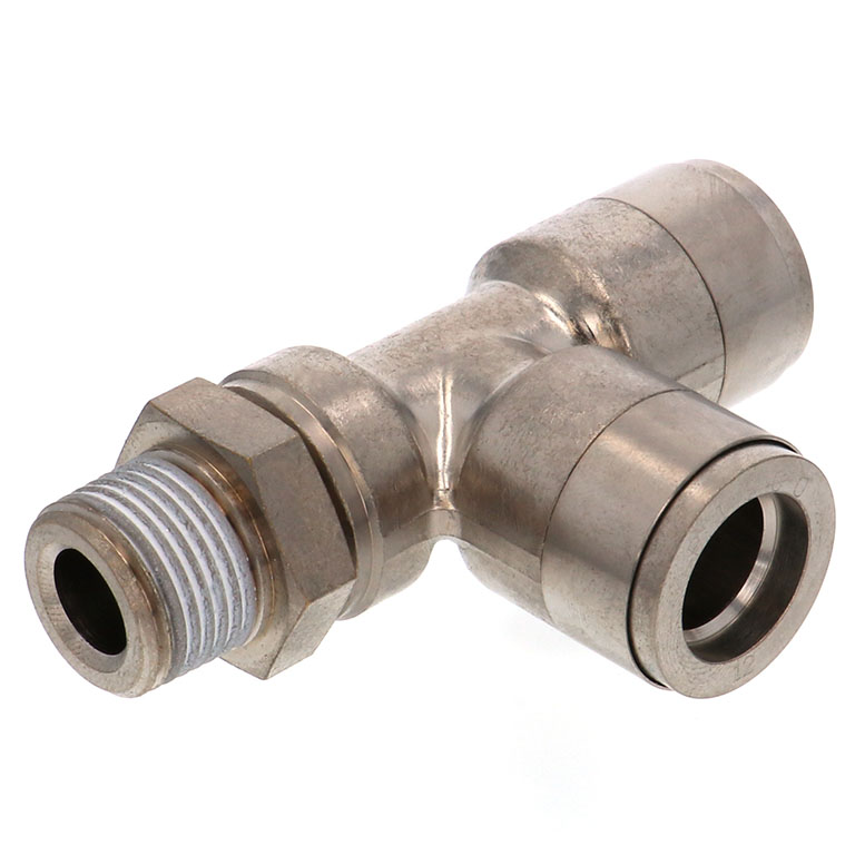 Alternative view of Đầu Nối Nhanh Khí Nén Dạng Chữ T Ren Ngoài Pisco KD12-03-F