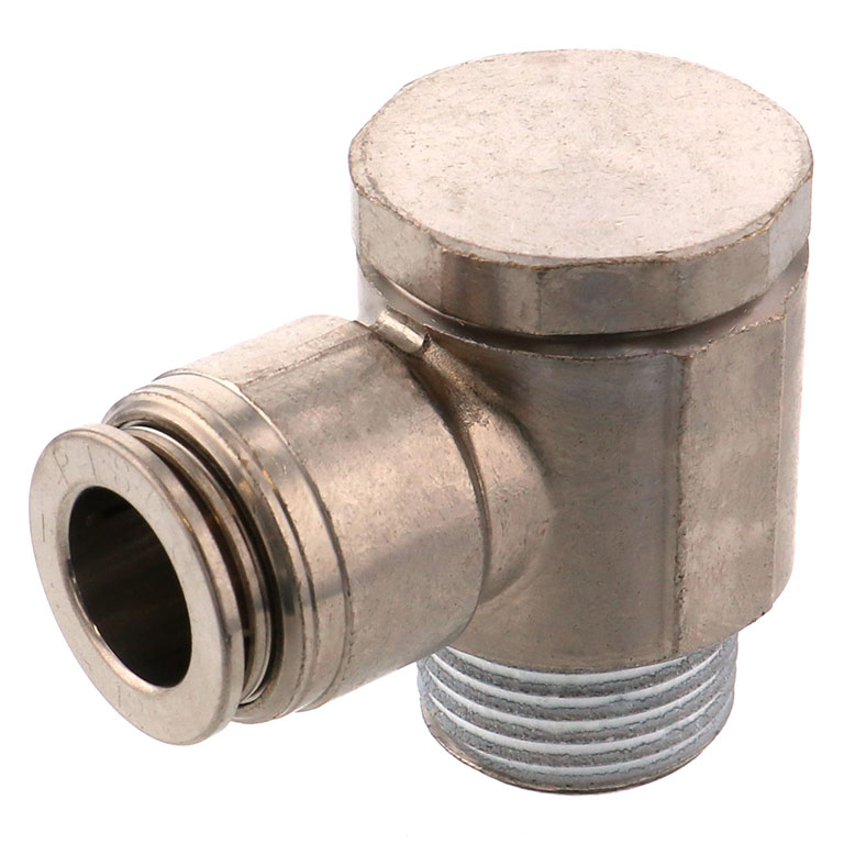 Alternative view of Đầu Nối Nhanh Khí Nén Cong 90° Đầu Lục Giác Trụ Ren Ngoài Pisco KH12-04-1
