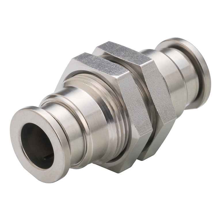 Đầu Nối Nhanh Khí Nén Dạng Thẳng Ren Ngoài Lắp Kẹp Vách Pisco SSPM4-X