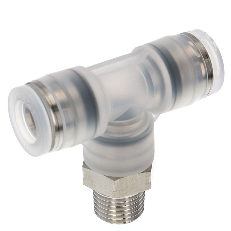 Alternative view of Đầu Nối Nhanh Khí Nén Dạng Chữ T Ren Ngoài Pisco PPB3/8-02SUS-F