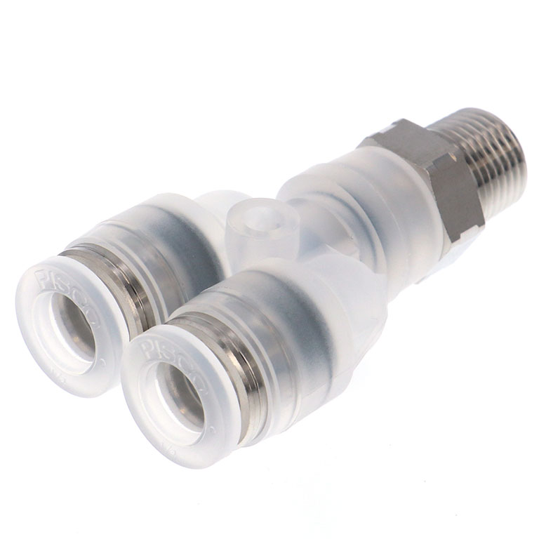 Alternative view of Đầu Nối Nhanh Khí Nén Dạng Chữ Y Ren Ngoài Pisco PPX1/4-01SUS