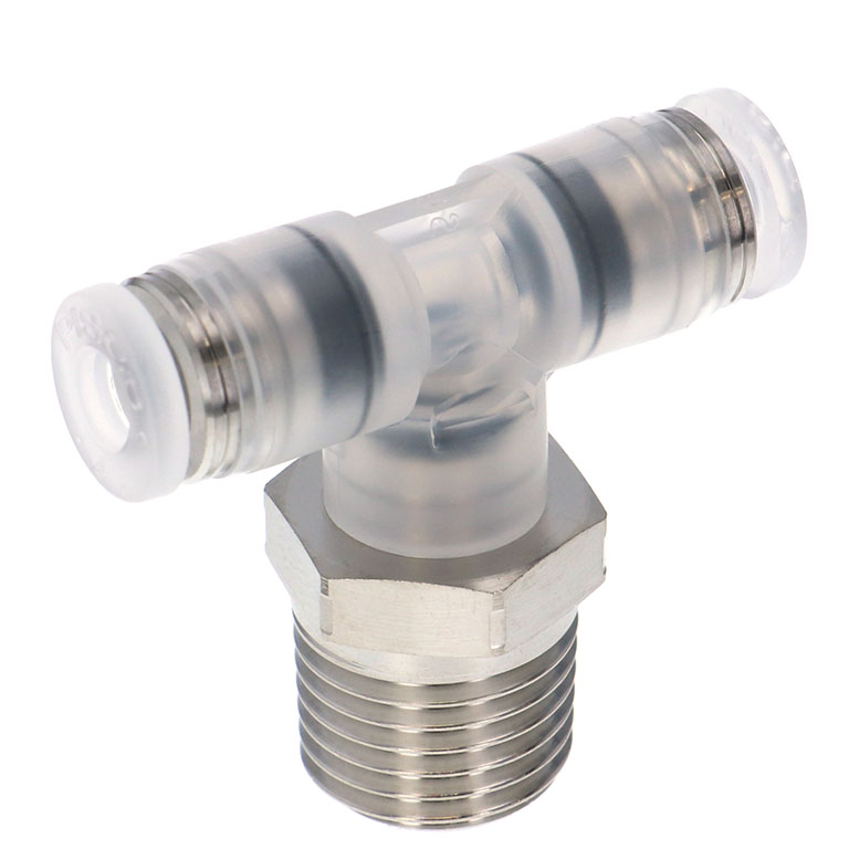 Alternative view of Đầu Nối Nhanh Khí Nén Dạng Chữ T Ren Ngoài Pisco PPB4-02SUS-HN