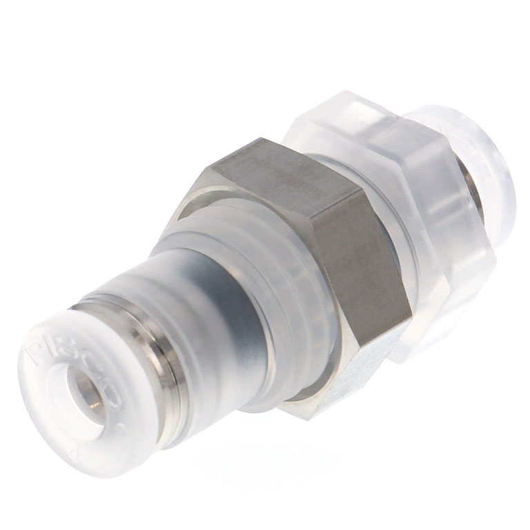 Alternative view of Đầu Nối Nhanh Khí Nén Dạng Thẳng Ren Ngoài Lắp Kẹp Vách Pisco PPMP4-HN