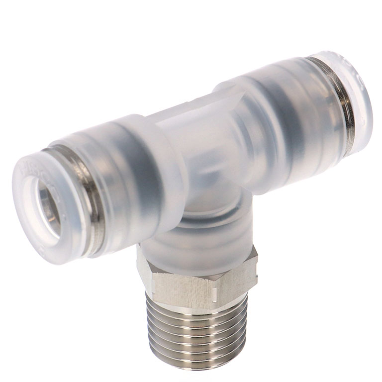 Alternative view of Đầu Nối Nhanh Khí Nén Dạng Chữ T Ren Ngoài Pisco PPB8-02SUS-HN-S