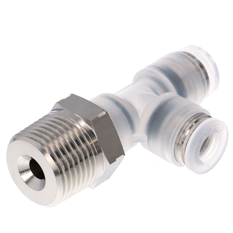 Alternative view of Đầu Nối Nhanh Khí Nén Dạng Chữ T Ren Ngoài Pisco PPD6-03SUS