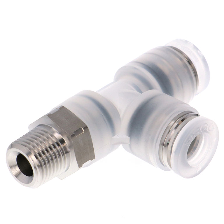 Alternative view of Đầu Nối Nhanh Khí Nén Dạng Chữ T Ren Ngoài Pisco PPD6-01SUS-C