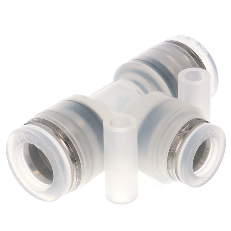 Alternative view of Đầu Nối Nhanh Khí Nén Chữ T Dạng Nối Giảm Pisco PPEG10-8-HN