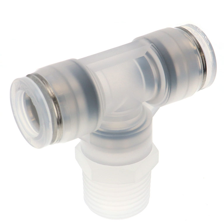 Alternative view of Đầu Nối Nhanh Khí Nén Dạng Chữ T Ren Ngoài Pisco PPB12-04-F-TP