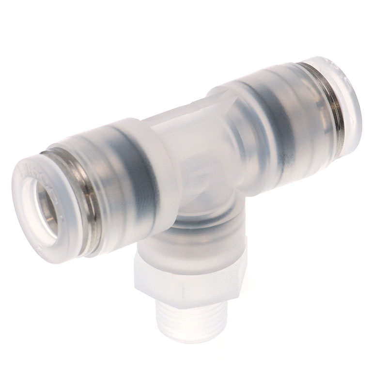 Alternative view of Đầu Nối Nhanh Khí Nén Dạng Chữ T Ren Ngoài Pisco PPB8-01-F