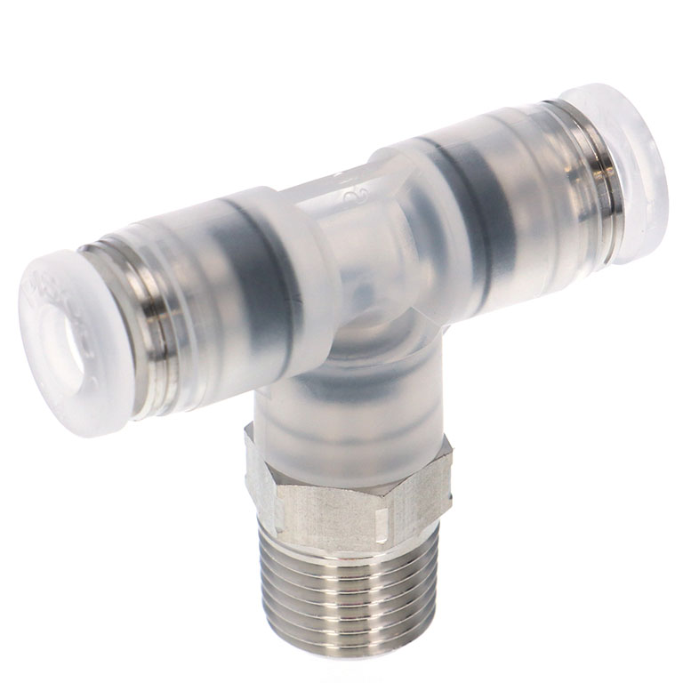 Alternative view of Đầu Nối Nhanh Khí Nén Dạng Chữ T Ren Ngoài Pisco PPB4-01SUS-F-S-C