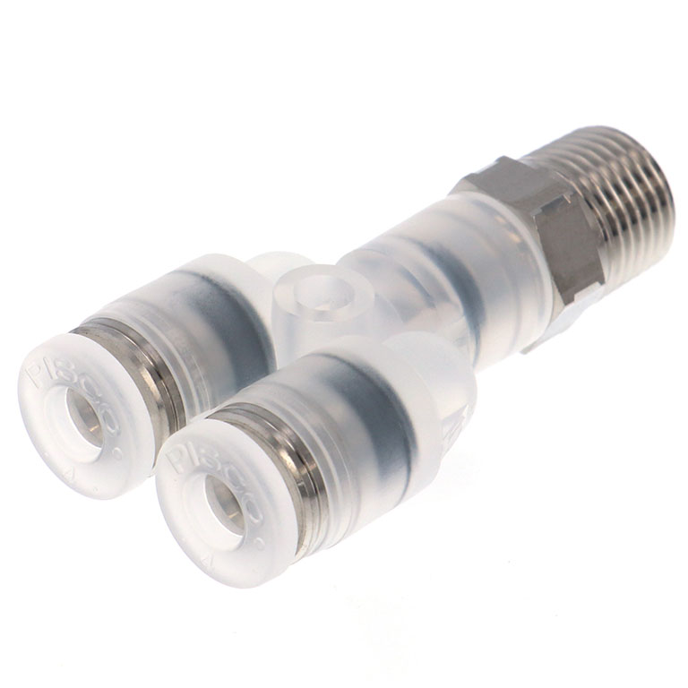 Alternative view of Đầu Nối Nhanh Khí Nén Dạng Chữ Y Ren Ngoài Pisco PPX4-01SUS-HN