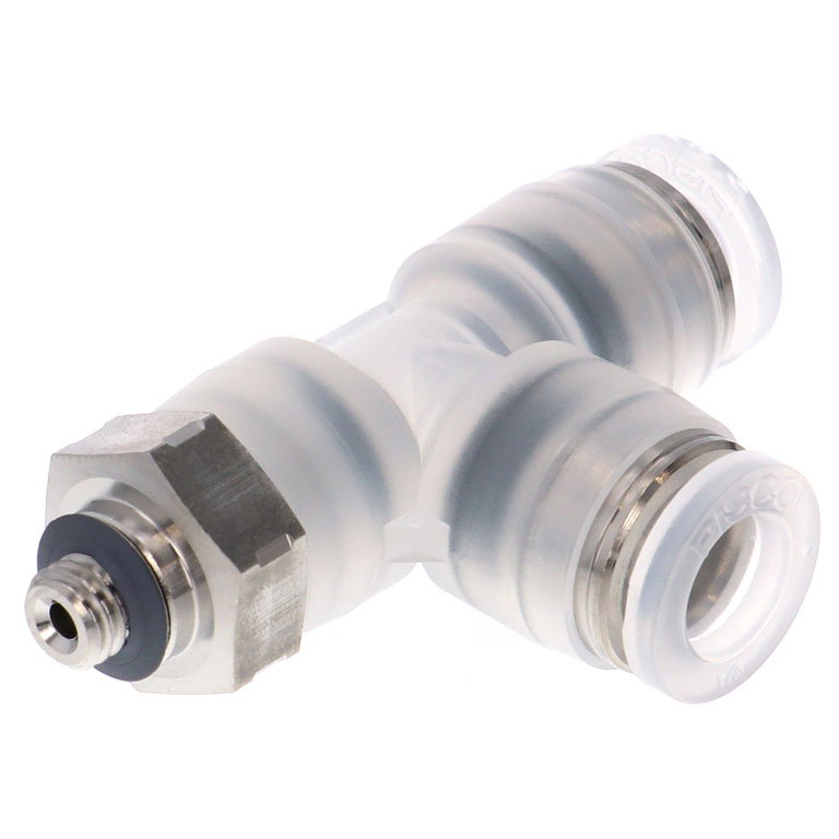 Alternative view of Đầu Nối Nhanh Khí Nén Dạng Chữ T Ren Ngoài Pisco PPD1/4-M5SUS-F