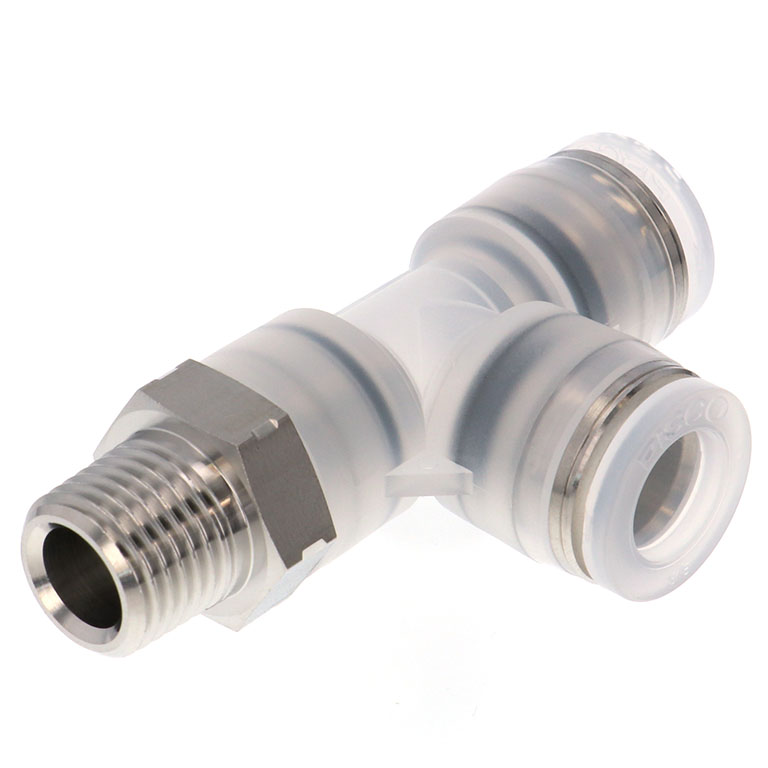 Alternative view of Đầu Nối Nhanh Khí Nén Dạng Chữ T Ren Ngoài Pisco PPD3/8-02SUS-HN