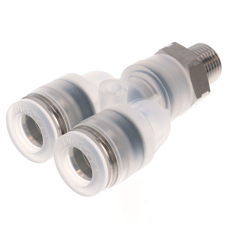 Alternative view of Đầu Nối Nhanh Khí Nén Dạng Chữ Y Ren Ngoài Pisco PPX8-01SUS-S
