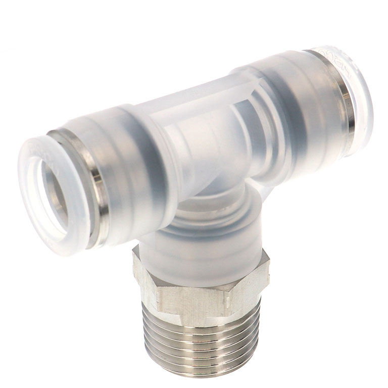 Alternative view of Đầu Nối Nhanh Khí Nén Dạng Chữ T Ren Ngoài Pisco PPB1/2-04SUS-HN
