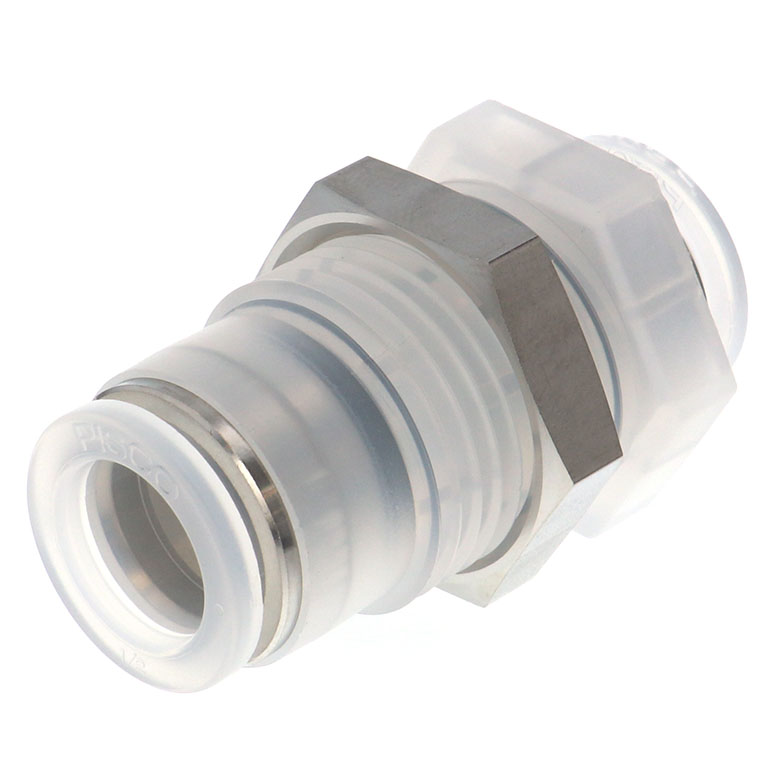 Alternative view of Đầu Nối Nhanh Khí Nén Dạng Thẳng Ren Ngoài Lắp Kẹp Vách Pisco PPMP1/2-F