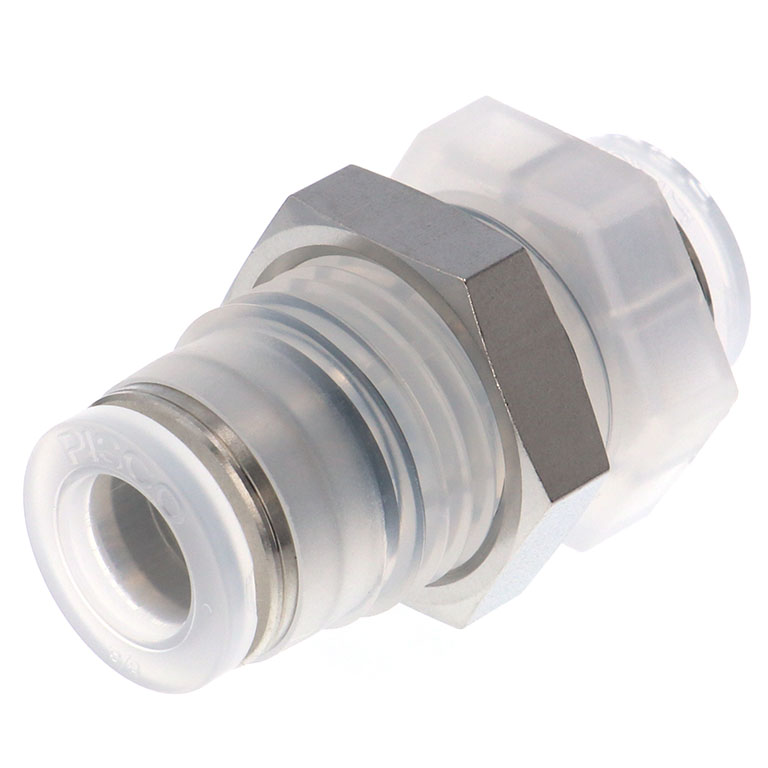 Alternative view of Đầu Nối Nhanh Khí Nén Dạng Thẳng Ren Ngoài Lắp Kẹp Vách Pisco PPMP3/8-HN