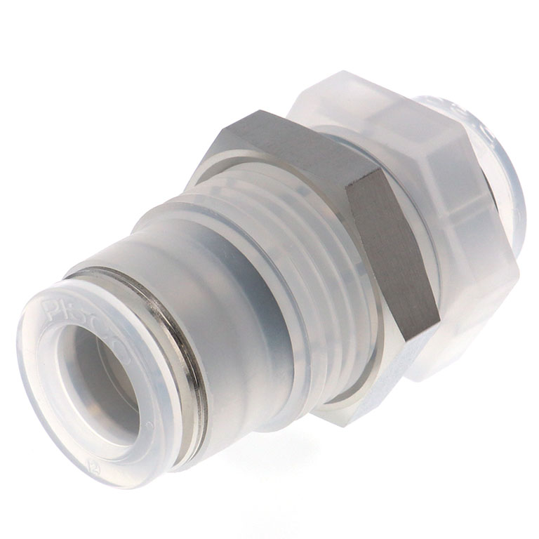 Alternative view of Đầu Nối Nhanh Khí Nén Dạng Thẳng Ren Ngoài Lắp Kẹp Vách Pisco PPMP12-HN