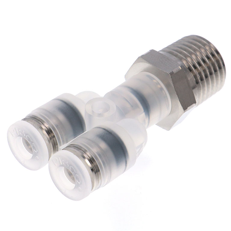 Alternative view of Đầu Nối Nhanh Khí Nén Dạng Chữ Y Ren Ngoài Pisco PPX4-02SUS-S