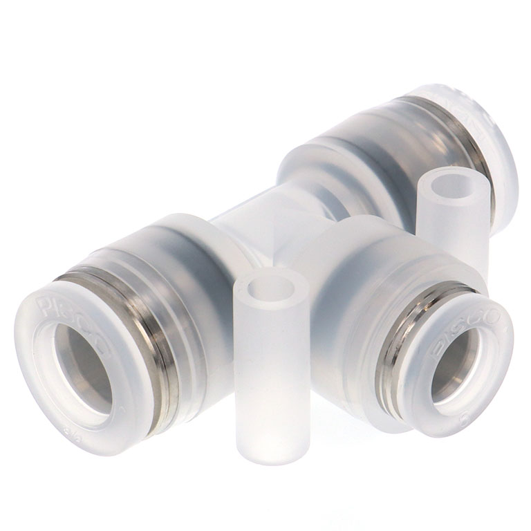 Alternative view of Đầu Nối Nhanh Khí Nén Chữ T Dạng Nối Giảm Pisco PPEG3/8-8-HN